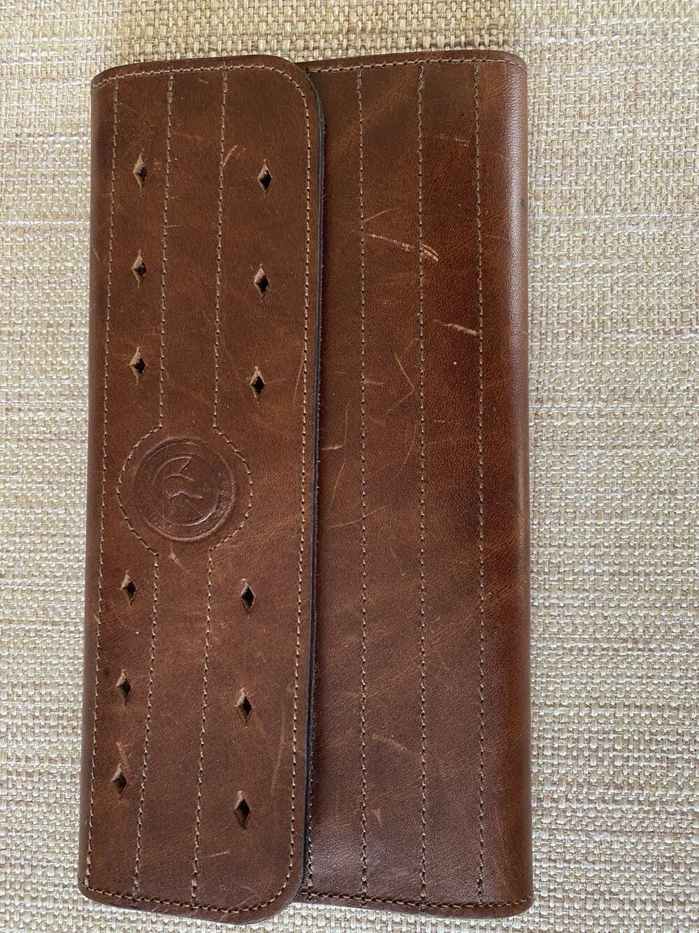 Leather, vintage, wallet Brown made in Mexico perfect condition.
